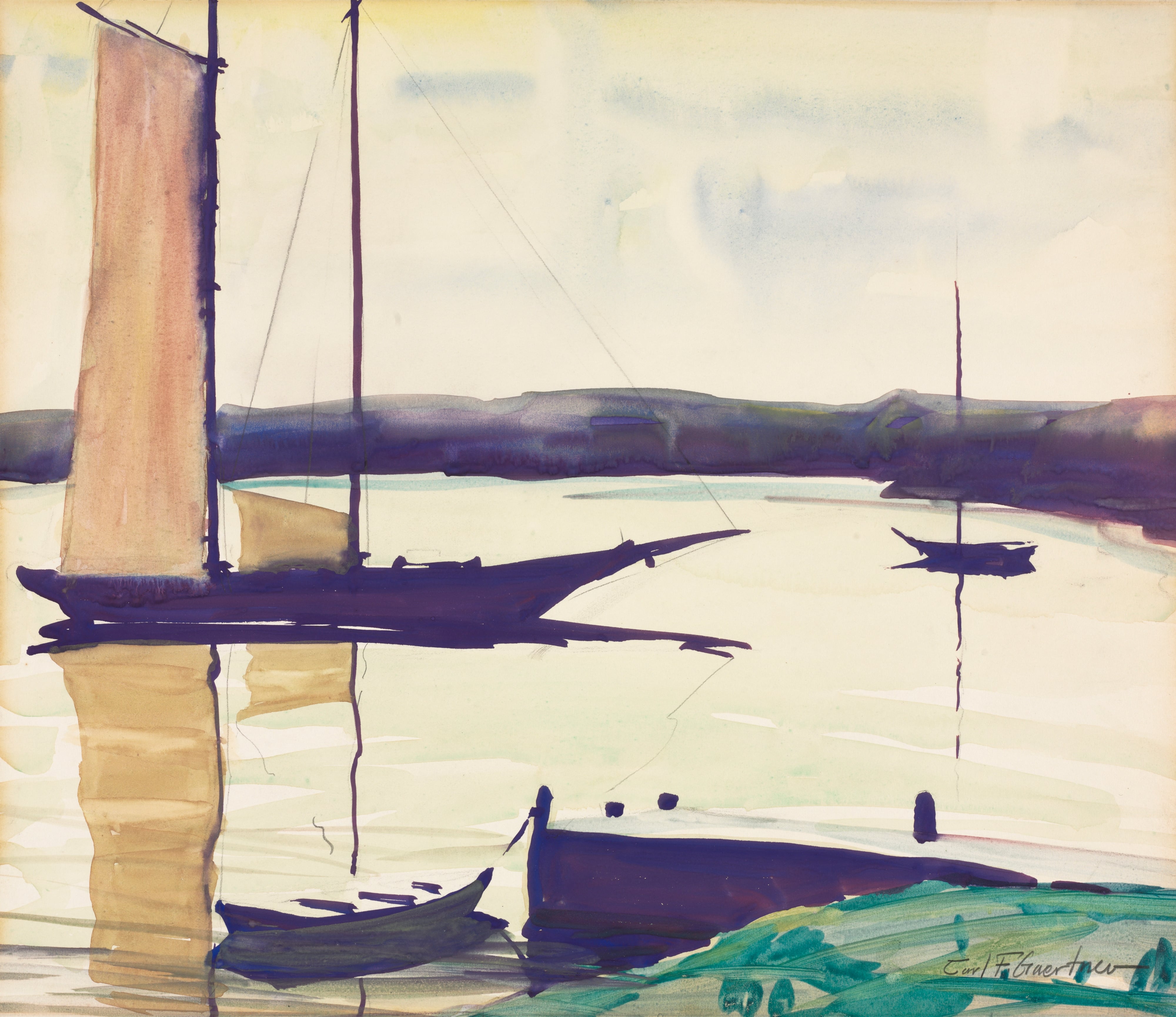 Monsoon Ferry by Kavya Menon, Giclée on watercolour paper, 2024