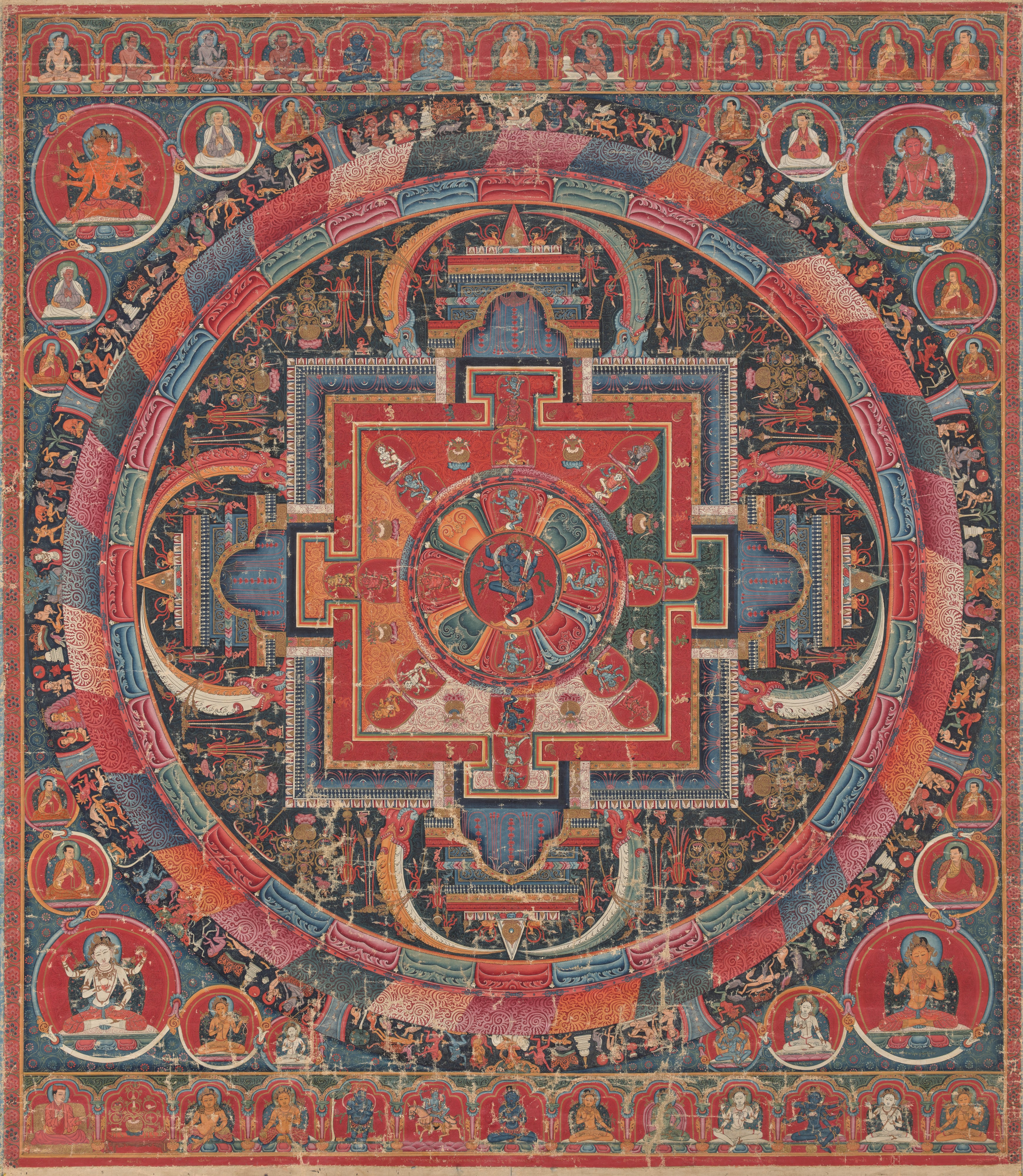 Teal Mandala by Tenzin Dolma, Giclée on cotton rag, 2023